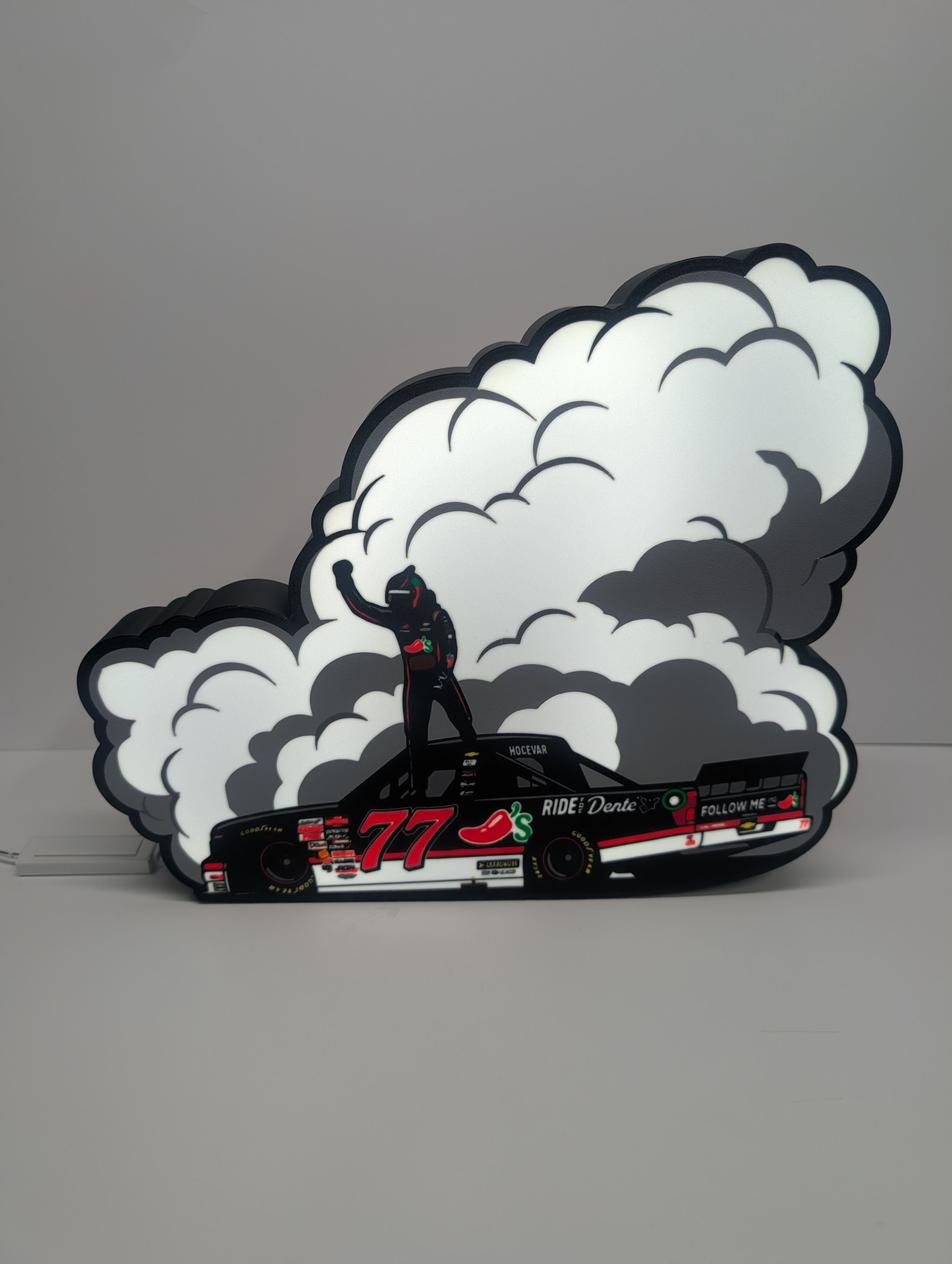 Carson Hocevar Texas Truck Win LED Sign