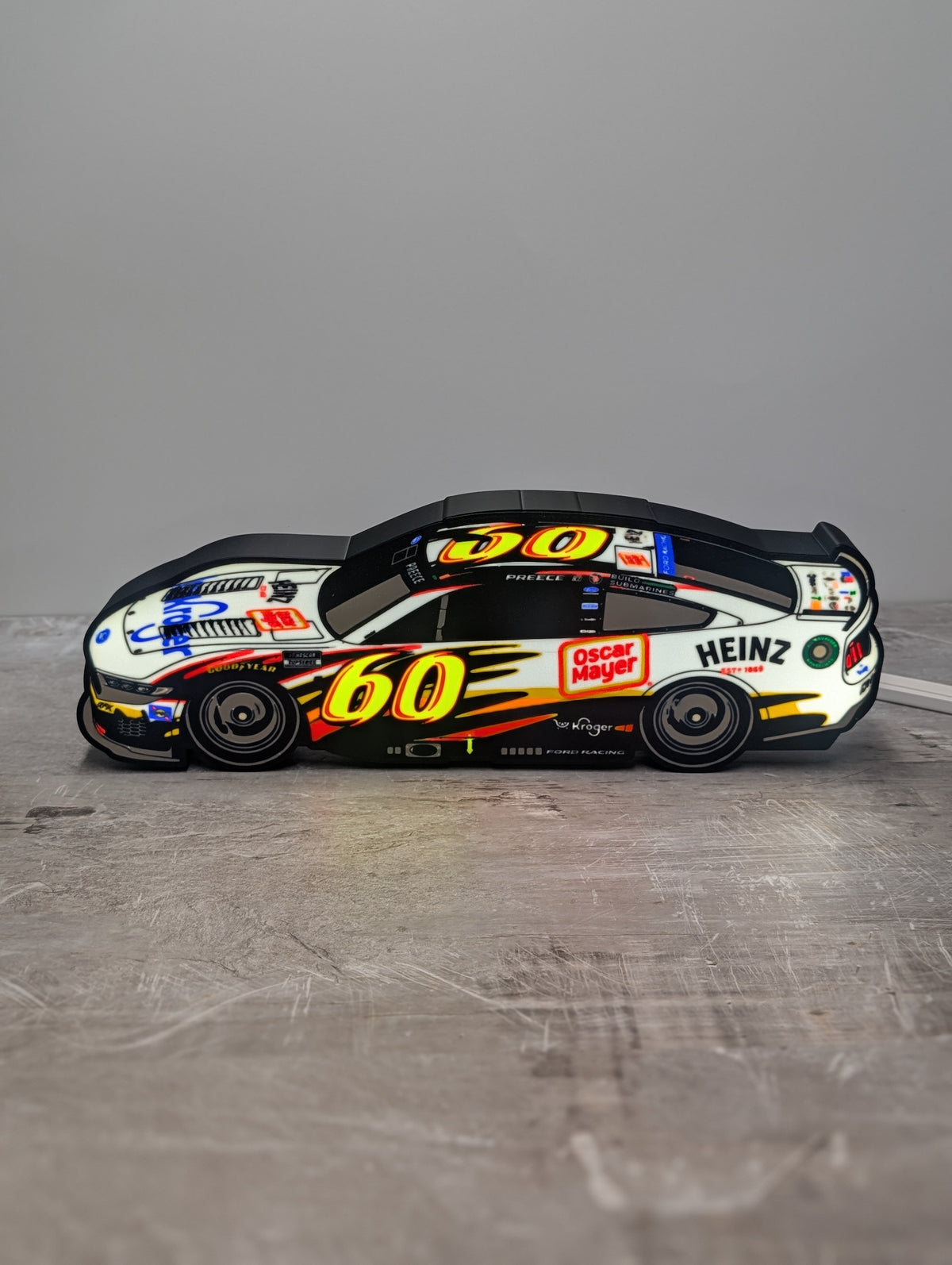 #60 RP Biffle Throwback LED Sign